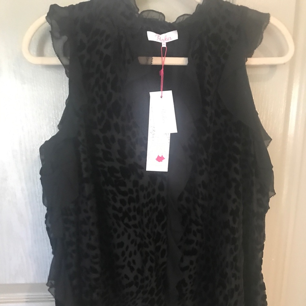 NWT PARKER cold shoulder velvet holiday top! - Picture 2 of 8
